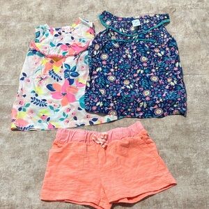 Carter's Colorful Floral and Peach Kids Set